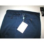 New NWT Womens 34 Dark Blue Fay Designer Pants Italy Satin Cotton Work Office Photo 3