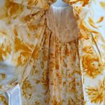 Abercrombie & Fitch Yellow Floral Off The Shoulder Prep Mini Dress Size Medium Photo 7