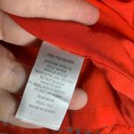 Dalia Orange Laser Cut Scoop Neck Sleeveless Button Back Blouse M Size M Photo 9