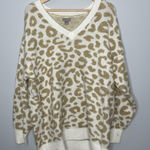 Falls Creek  V-Neck Leopard Print Sweater (Large) Photo 0