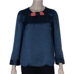 Marc Jacobs  Black‎ Silk Bow Top Size 4 Photo 1