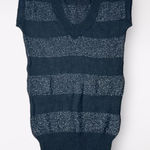 Armani Jeans Grunge Striped‎ Short Sleeve Sweater Size 6 Black Photo 0