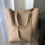 Beige LD brand handbag purse. With double short and long hand straps. Tan Photo 1