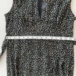 Lulus  Fashion Find Black Ditsy Floral Print Ruffled Faux Wrap Midi Dress Medium Photo 10