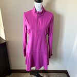 Greyson Women's Grey Hera Golf Athletic Tenniscore Dress Pink Large Long Sleeve Photo 1