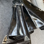 BUXTON Black Leather Shoulder Tote Bag Laptop Computer‎ Travel Bag Large Case Photo 6