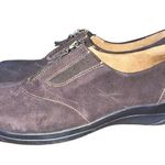 Natural Soul  brown suede flats with zipper tops women’s size 10 Photo 0