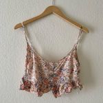 Somedays Lovin STRETCH CROPPED FLORAL CAMISOLE BUTTON CROP TOP Photo 3
