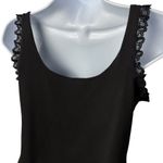 Y2K Roccobarocco Jeans Babydoll Lace Sleeve Jeweled Tank Grunge Rocker XS/S Black Photo 5