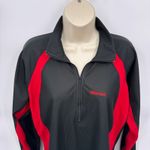 Marmot Windstopper N2S 1/4 Zip Pullover Top Womens Large Black Red Polyester Photo 1