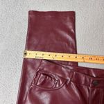 Joie  Pants Womens 8 Burgundy Straight Faux Leather Limited Edition Pants NEW‎ Photo 8