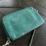 Fossil  genuine leather teal wristlet owl strap small travel retro keeper Photo 8