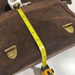 VALENCHI Brown Leather Floral Travel Bag for Women EUC Brown Photo 3