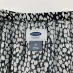 Old Navy Black White Spotted Linen Blend Tube Top Romper M Photo 3
