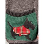S5 Timberlea Scotish Dog Ramie‎ Cotton Cardigan Sweater Gray Size M Photo 4