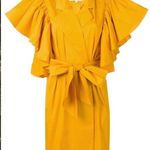 Johanna Ortiz Tulip Evolution Jacket Dress Ruffle Yellow Wrap Dandelion 2 EUC Gold Photo 1