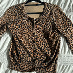 Cheetah print cardigan Brown Photo 0
