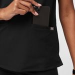 FIGS FW1100 Black Casma Three-Pocket V-Neck Scrub Top Size S Photo 4