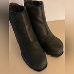 Sorel women black leather platform Joan Rhapsody waterproof wedge boots 8.5 Photo 1