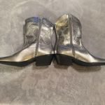 No Boundaries NOBO Silver Metallic Cowboy Boots womens sz 9 faux leather cowgirl rockabilly Photo 4
