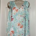 LC Lauren Conrad Ruffled Short Sleeve V-Neck Women’s Flowy Cute Floral Blouse Photo 0