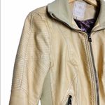 Guess Vintage Faux Leather Moto Jacket Zip Up Grunge Biker Boho Size Medium Photo 3