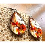 Fall Leaves Earrings New Teardrop Thanksgiving Autumn Leaf Season Dangle… Silver Photo 9