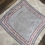 Cacharel vintage silk floral cream printed scarf rare paris designer luxury Red Photo 0