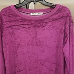 Michael Stars 💕💕 Terry Cloth Long Sleeve Crew Neck Shift Dress Purple Small Photo 5