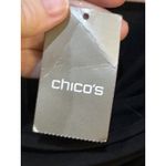 Chico's ‎ Black Wide Leg Cowl Neck Belted Jumpsuit Size 3 Stretch Photo 7