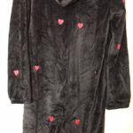 PINK - Victoria's Secret VS PINK Teddy One piece pjs Black w/Red Hearts cozy fall limited edition warm Photo 7