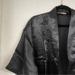 Diana Hand Embroidered Black Silk Open Front Kimono Womens Cardigan Womens S Photo 1
