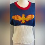 Vintage Parkley‎ Knit Falcon Sweater Vest Size Medium/Large Blue Photo 1