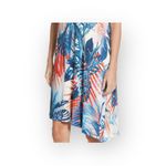 new JPG Jean Paul Gaultier Fuzzi ⚤ Asymmetrical Silk Dress ⚤ Zaffiro Leaf Print Blue Photo 6