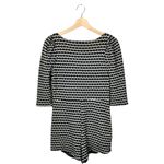 Ark & Co. Boutique Black & Ivory Printed 3/4 Sleeve Romper M Photo 13