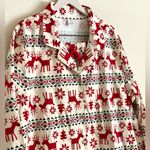 Hanna Andersson Women’s Holiday Reindeer Flannel Pajama Set Photo 3