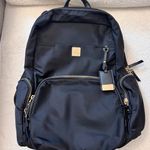 Black Nylon Backpack with Gold Hardware Photo 1