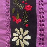 Purple Sleeveless Dress‎ with Floral Trim Size undefined Photo 7