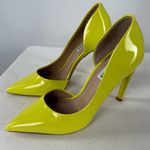 Steve Madden  Vegan Patent Leather Point Toe Heels in Bright Yellow Size 8 Photo 3