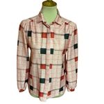 Vtg 70s plaid polyester shirt Photo 1