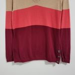 Talbots Colorblock V-neck Pullover Lightweight Knit Top Size Petite Small Photo 6