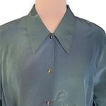 Vintage A Class Black Gray Oversized Button Down Shirt Abstract Art To Wear Size XL Photo 3