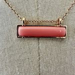 Gen 3 Jewels gold rose colored bar necklace Pink Photo 1
