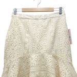 Rachel Parcell NWT Cream Embroidered Flounce Skirt Beige Swan Size Small NEW Photo 7