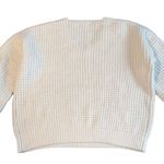 Luca + Grae  V neck sweater Cream Waffle weave Soft Cozy Comfy Women’s size M Photo 1
