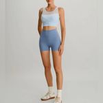 Berlook Activewear Light Blue Cut Out Shorts 3" Size M Photo 4