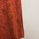 Garnet Hill NWT Shelby Knit Maxi Dress in Rust Orange Leaf Print - Size M Photo 7