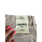 L'Agence  Audrey Beige Mid Rise Denim Shorts Size 26 NEW NWT Photo 6