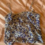 Free People floral v neck tank top in size small Photo 1