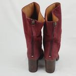 Free People Elle Block Heel Boots in Bordeaux Nubuck sz 37 (7) NWT Photo 5